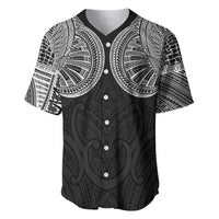 Samoan Traditional Art Tattoos Baseball Jersey Tatau Roman Reigns Black Color LT03 Black - Polynesian Pride