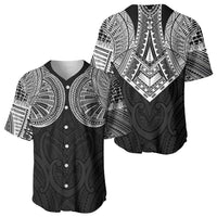 Samoan Traditional Art Tattoos Baseball Jersey Tatau Roman Reigns Black Color LT03 - Polynesian Pride
