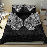 Samoan Traditional Art Tattoos Bedding Set Tatau Roman Reigns Black Color - Polynesian Pride
