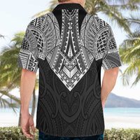 Samoan Traditional Art Tattoos Hawaiian Shirt Tatau Roman Reigns Black Color - Polynesian Pride