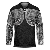 Samoan Traditional Art Tattoos Hockey Jersey Tatau Roman Reigns Black Color - Polynesian Pride