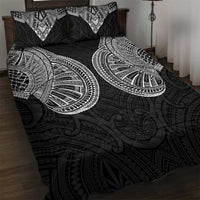 Samoan Traditional Art Tattoos Quilt Bed Set Tatau Roman Reigns Black Color - Polynesian Pride
