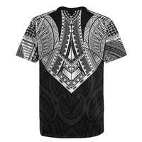 Samoan Traditional Art Tattoos Rugby Jersey Tatau Roman Reigns Black Color LT03 - Polynesian Pride