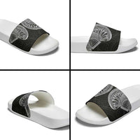 Samoan Traditional Art Tattoos Slide Sandals Tatau Roman Reigns Black Color - Polynesian Pride