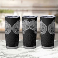 Samoan Traditional Art Tattoos Tumbler Cup Tatau Roman Reigns Black Color - Polynesian Pride