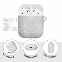 Samoan Traditional Art Tattoos AirPods Case Tatau Roman Reigns White Color - Polynesian Pride