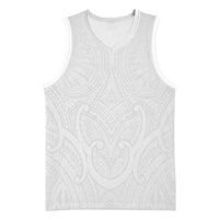Samoan Traditional Art Tattoos Basketball Jersey Tatau Roman Reigns White Color - Polynesian Pride