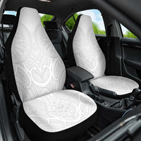 Samoan Traditional Art Tattoos Car Seat Cover Tatau Roman Reigns White Color - Polynesian Pride