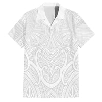 Samoan Traditional Art Tattoos Family Matching Long Sleeve Bodycon Dress and Hawaiian Shirt Tatau Roman Reigns White Color - Polynesian Pride