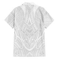 Samoan Traditional Art Tattoos Family Matching Puletasi and Hawaiian Shirt Tatau Roman Reigns White Color - Polynesian Pride