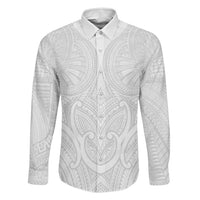 Samoan Traditional Art Tattoos Family Matching Short Sleeve Bodycon Dress and Hawaiian Shirt Tatau Roman Reigns White Color - Polynesian Pride
