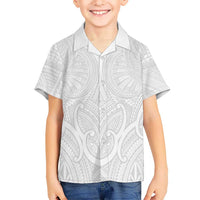 Samoan Traditional Art Tattoos Kid Hawaiian Shirt Tatau Roman Reigns White Color - Polynesian Pride