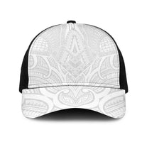 Samoan Traditional Art Tattoos Mesh Trucker Cap Tatau Roman Reigns White Color LT03 One Size Black White - Polynesian Pride