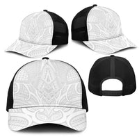 Samoan Traditional Art Tattoos Mesh Trucker Cap Tatau Roman Reigns White Color LT03 - Polynesian Pride