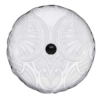 Samoan Traditional Art Tattoos Spare Tire Cover Tatau Roman Reigns White Color - Polynesian Pride