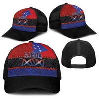 Samoan DNA-Proud of Samoa Baseball Net Cap Polynesian Patterns LT03 - Polynesian Pride