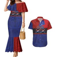 Personalised Samoan DNA-Proud of Samoa Couples Matching Mermaid Dress and Hawaiian Shirt Polynesian Patterns LT03 Multicolor - Polynesian Pride