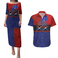 Personalised Samoan DNA-Proud of Samoa Couples Matching Puletasi and Hawaiian Shirt Polynesian Patterns LT03 Multicolor - Polynesian Pride