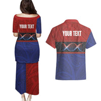 Personalised Samoan DNA-Proud of Samoa Couples Matching Puletasi and Hawaiian Shirt Polynesian Patterns LT03 - Polynesian Pride