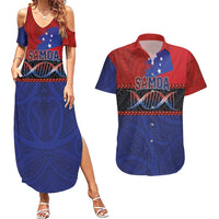 Personalised Samoan DNA-Proud of Samoa Couples Matching Summer Maxi Dress and Hawaiian Shirt Polynesian Patterns LT03 Multicolor - Polynesian Pride