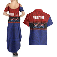 Personalised Samoan DNA-Proud of Samoa Couples Matching Summer Maxi Dress and Hawaiian Shirt Polynesian Patterns LT03 - Polynesian Pride