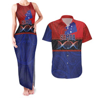 Personalised Samoan DNA-Proud of Samoa Couples Matching Tank Maxi Dress and Hawaiian Shirt Polynesian Patterns LT03 Multicolor - Polynesian Pride