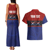 Personalised Samoan DNA-Proud of Samoa Couples Matching Tank Maxi Dress and Hawaiian Shirt Polynesian Patterns LT03 - Polynesian Pride