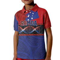 Personalised Samoan DNA-Proud of Samoa Kid Polo Shirt Polynesian Patterns LT03 Kid Multicolor - Polynesian Pride