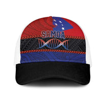 Samoan DNA-Proud of Samoa Mesh Trucker Cap Polynesian Patterns LT03 One Size White Multicolor - Polynesian Pride