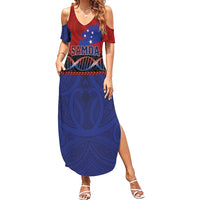 Personalised Samoan DNA-Proud of Samoa Summer Maxi Dress Polynesian Patterns LT03 Women Multicolor - Polynesian Pride