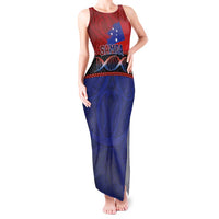 Personalised Samoan DNA-Proud of Samoa Tank Maxi Dress Polynesian Patterns - Polynesian Pride