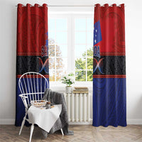 Samoan DNA-Proud of Samoa Window Curtain Polynesian Patterns - Polynesian Pride