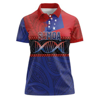 Personalised Samoan DNA-Proud of Samoa Women Polo Shirt Polynesian Patterns LT03 Female Multicolor - Polynesian Pride
