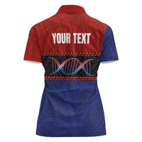 Personalised Samoan DNA-Proud of Samoa Women Polo Shirt Polynesian Patterns LT03 - Polynesian Pride