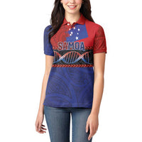 Personalised Samoan DNA-Proud of Samoa Women Polo Shirt Polynesian Patterns LT03 - Polynesian Pride