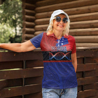 Personalised Samoan DNA-Proud of Samoa Women Polo Shirt Polynesian Patterns LT03 - Polynesian Pride
