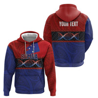 Personalised Samoan DNA-Proud of Samoa Zip Hoodie Polynesian Patterns - Polynesian Pride