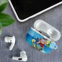 Polynesian Merry Christmas AirPods Case Funny Santa with Sea Turtle Beach Plumeria LT03 - Polynesian Pride
