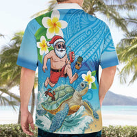 Polynesian Merry Christmas Hawaiian Shirt Funny Santa with Sea Turtle Beach Plumeria LT03 - Polynesian Pride