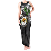 Hawaii James Campbell High School Tank Maxi Dress Kakau Pattern Black Version LT03 Women Black - Polynesian Pride