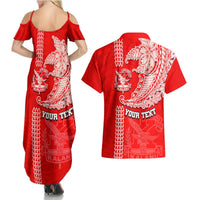 Hawaii Kalani High School Couples Matching Summer Maxi Dress and Hawaiian Shirt Tribal Kakau Pattern LT03 - Polynesian Pride