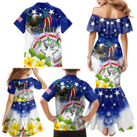 Custom Northern Mariana Islands Commonwealth Covenant Day Family Matching Mermaid Dress and Hawaiian Shirt Plumeria Flower Splash Style LT03 - Polynesian Pride