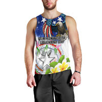 Custom Northern Mariana Islands Commonwealth Covenant Day Men Tank Top Plumeria Flower Splash Style LT03 - Polynesian Pride
