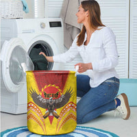 American Samoa Fautasi Race Laundry Basket Pago Pago-Aeto Samoan Tattoo and Eagle LT03 - Polynesian Pride