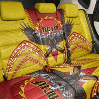American Samoa Fautasi Race Back Car Seat Cover Pago Pago-Aeto Samoan Tattoo and Eagle LT03 - Polynesian Pride