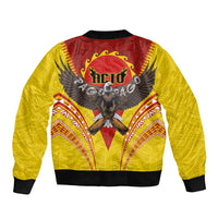 American Samoa Fautasi Race Bomber Jacket Pago Pago-Aeto Samoan Tattoo and Eagle LT03 - Polynesian Pride