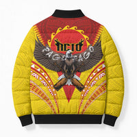 American Samoa Fautasi Race Bomber Puffer Jacket Pago Pago-Aeto Samoan Tattoo and Eagle LT03 - Polynesian Pride