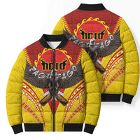 American Samoa Fautasi Race Bomber Puffer Jacket Pago Pago-Aeto Samoan Tattoo and Eagle LT03 - Polynesian Pride
