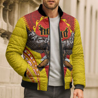 American Samoa Fautasi Race Bomber Puffer Jacket Pago Pago-Aeto Samoan Tattoo and Eagle LT03 - Polynesian Pride