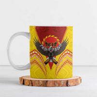 American Samoa Fautasi Race Ceramic Mug Pago Pago-Aeto Samoan Tattoo and Eagle LT03 Yellow - Polynesian Pride